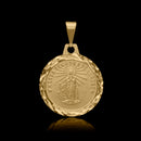 Colgante Nuestra Señora de Lourdes bañado en oro de 18k