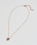 MAGASIN DE MODE Chou Chou Necklace Nickel-Free Double Heart metal Stone Petit Necklace OSWY