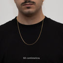 Cadena Grumet de 1,5 mm bañada en oro de 18 quilates