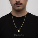 Escapulario de San Jorge bañado en oro de 18 quilates