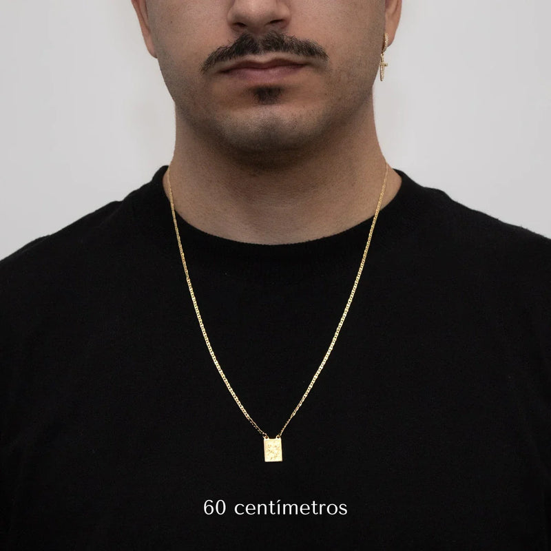 Escapulário São Jorge Banhado a Ouro 18k