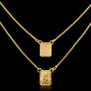 Escapulario de Jesús bañado en oro de 18 quilates