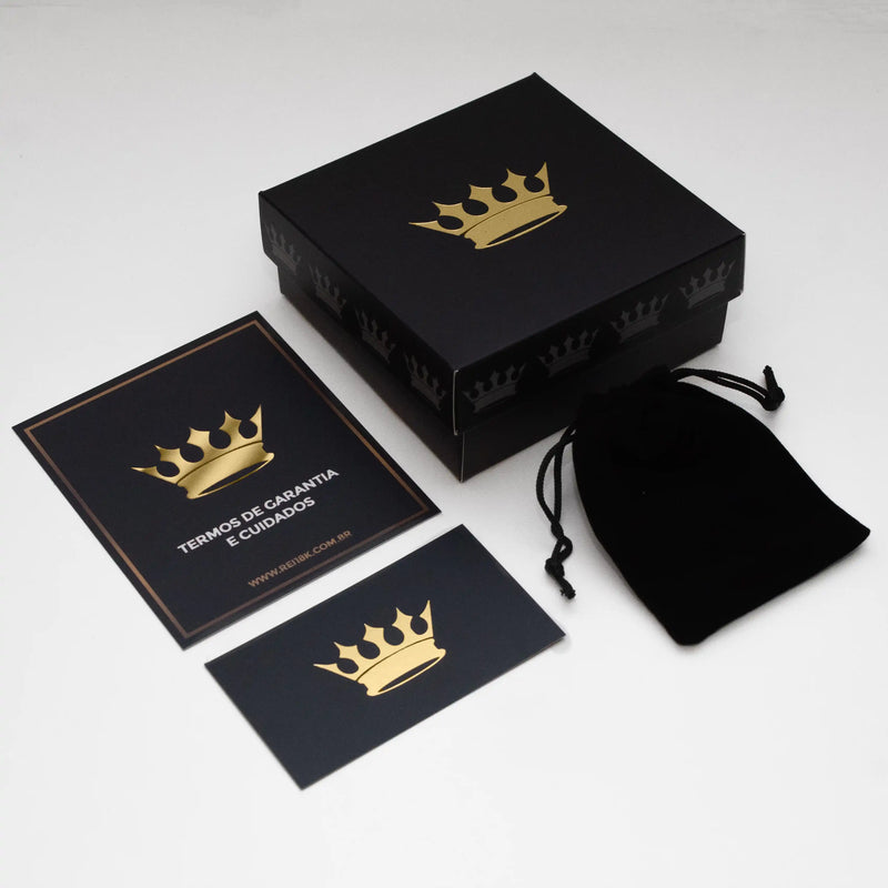 Corrente Grumet 1,5mm com Pingente São Bento Banhado a Ouro 18k