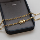 Cadena con candado Cartier de 3,5 mm chapada en oro de 18 quilates