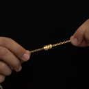 Cadena con candado Cartier de 3,5 mm chapada en oro de 18 quilates