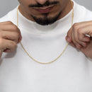 Cadena con candado Cartier de 2,5 mm chapada en oro de 18 quilates