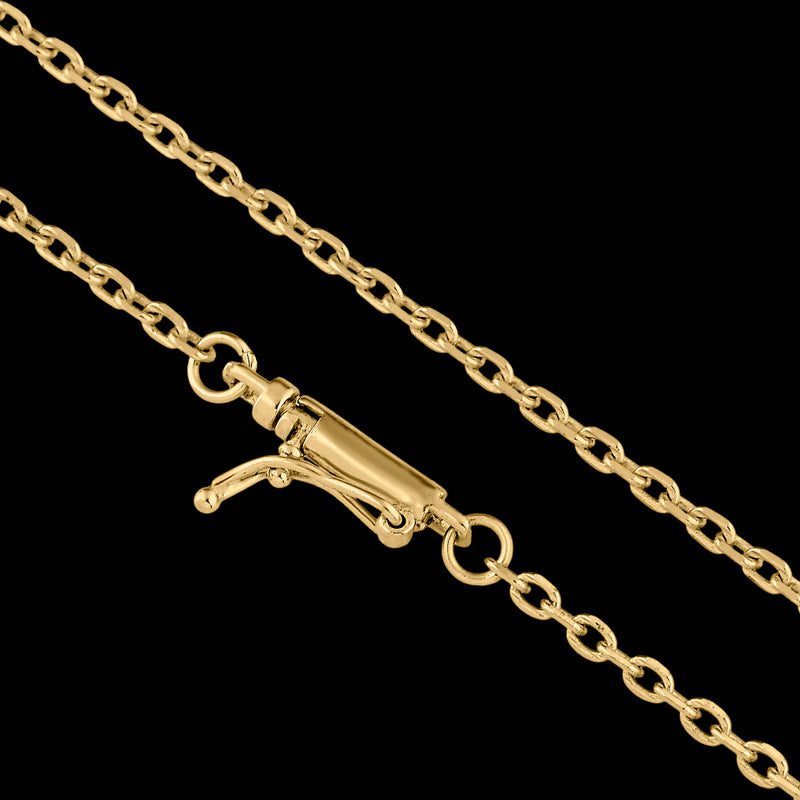 Corrente Cartier Cadeado 2,5mm Banhado a Ouro 18k