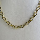 Choker Corrente Com Elos Ovalados Banhado em Ouro 18k
