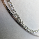 Colar Duplo com Correntes Grossas Banhado em Ródio Branco