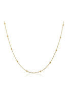 Colar de Corrente com Bolinhas Douradas Banhado em Ouro 18k