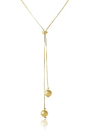 Colar Regulável com Bolas na Ponta Banhado em Ouro 18k