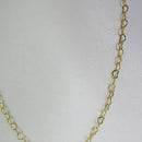 Colar de Corrente com Elos em Coração Banhado em Ouro 18k