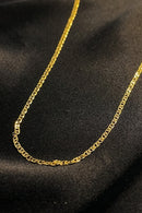 Colar Longo Elo Duplo Banhado em Ouro 18k MASCULINO