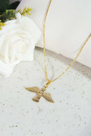 Colar Pingente do Espírito Santo Banhado em Ouro 18k