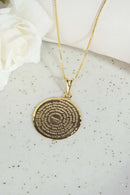 Colar Medalha Pai Nosso Banhado em Ouro 18k