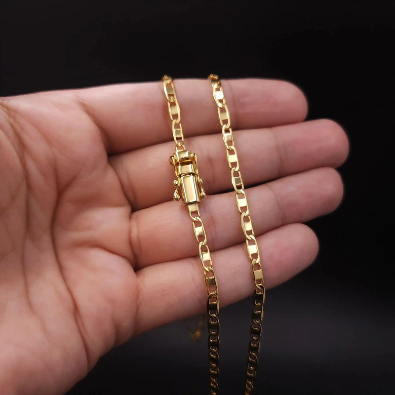 Corrente Piastrine 4mm Banhado a Ouro 18k