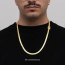 Cadena de serpiente de 6 mm bañada en oro de 18 quilates