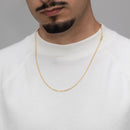 Cadena con candado Cartier de 2,5 mm chapada en oro de 18 quilates