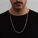 Cadena con candado Cartier de 3,5 mm chapada en oro de 18 quilates