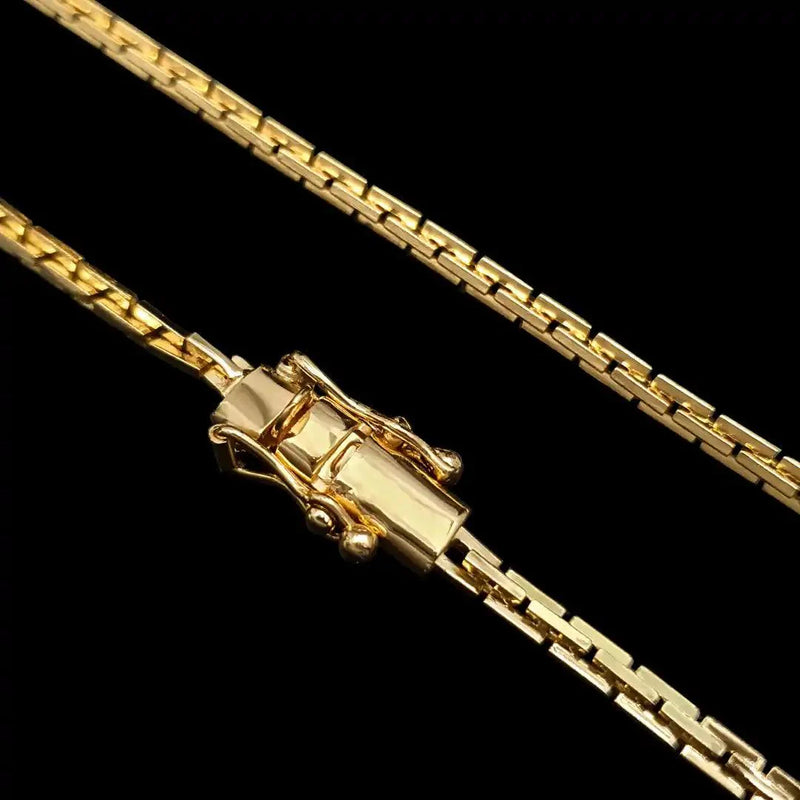 Corrente Cartier Quadrada 4mm Banhado a Ouro 18k
