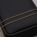 Cadena veneciana de 1 mm bañada en oro de 18 quilates