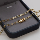 Cadena Cartier de 3,5 mm bañada en oro de 18 quilates