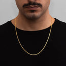 Cadena de escamas Grumet de 2 mm bañada en oro de 18 quilates