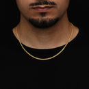 CADENA DOBLE GRUMET DE 3MM BAÑADA EN ORO 18K