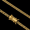 CADENA DOBLE GRUMET DE 3MM BAÑADA EN ORO 18K