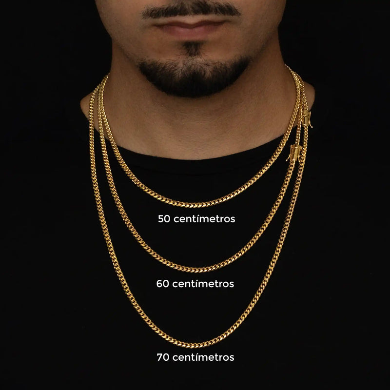 Corrente Lacraia de 4,5mm Banhado a Ouro 18k