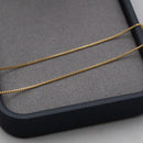 Cadena veneciana de 1 mm bañada en oro de 18 quilates