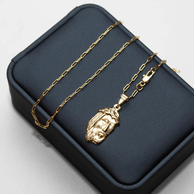 Pingente Face de Cristo P Banhado a Ouro 18k