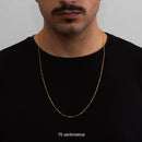 Cadena de ladrillo de 1 mm bañada en oro de 18 quilates