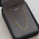 Cadena Figaro 3x1 2mm Baño Oro 18k