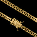 Cadena doble Grumet de 5,5 mm bañada en oro de 18 k