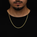 CADENA DOBLE GRUMET DE 3MM BAÑADA EN ORO 18K