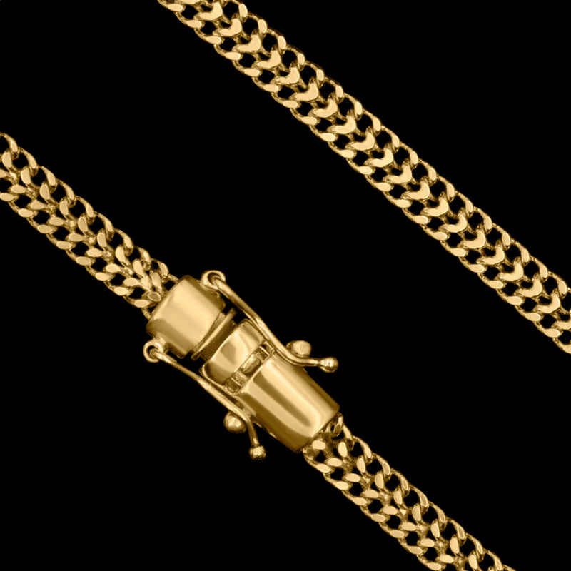 Corrente Lacraia de 4,5mm Banhado a Ouro 18k