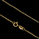 Cadena de ladrillo de 1 mm bañada en oro de 18 quilates