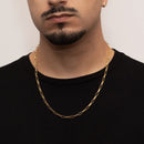 Cadena Cartier de 3,5 mm bañada en oro de 18 quilates