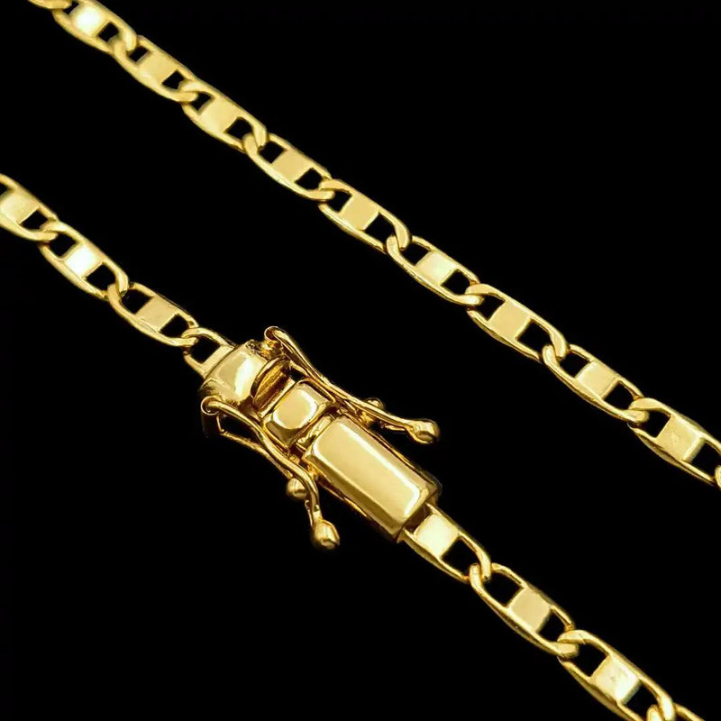 Corrente Piastrine 4mm Banhado a Ouro 18k