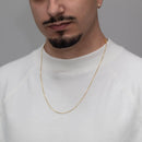 Cadena veneciana de 1 mm bañada en oro de 18 quilates