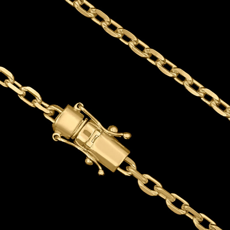 Corrente Cartier Cadeado 3,5mm Banhado a Ouro 18k