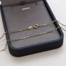 Cadena de ladrillo de 1mm con colgante de Nuestra Señora de Gracia bañada en oro de 18k