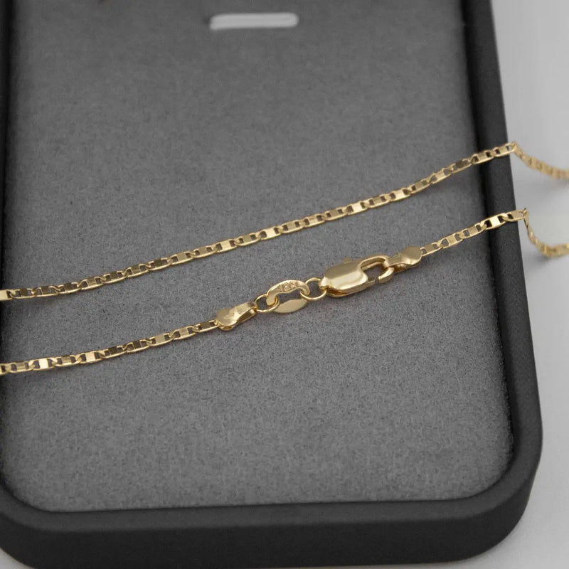 Corrente Piastrine 2mm com Pingente Santa Rita Banhado a Ouro 18k