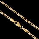 Cadena de escamas Grumet de 2 mm bañada en oro de 18 quilates