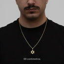 Colgante de estrella de David bañado en oro de 18 quilates