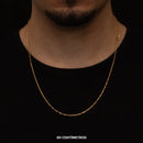 Cadena larga Cartier de 2 mm bañada en oro de 18 quilates