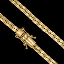 Cadena de serpiente de 4,5 mm chapada en oro de 18 quilates