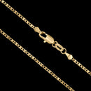 Cadena Piastrina de 2 mm bañada en oro de 18 k