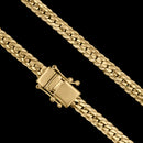 Cadena de serpiente de 6 mm bañada en oro de 18 quilates